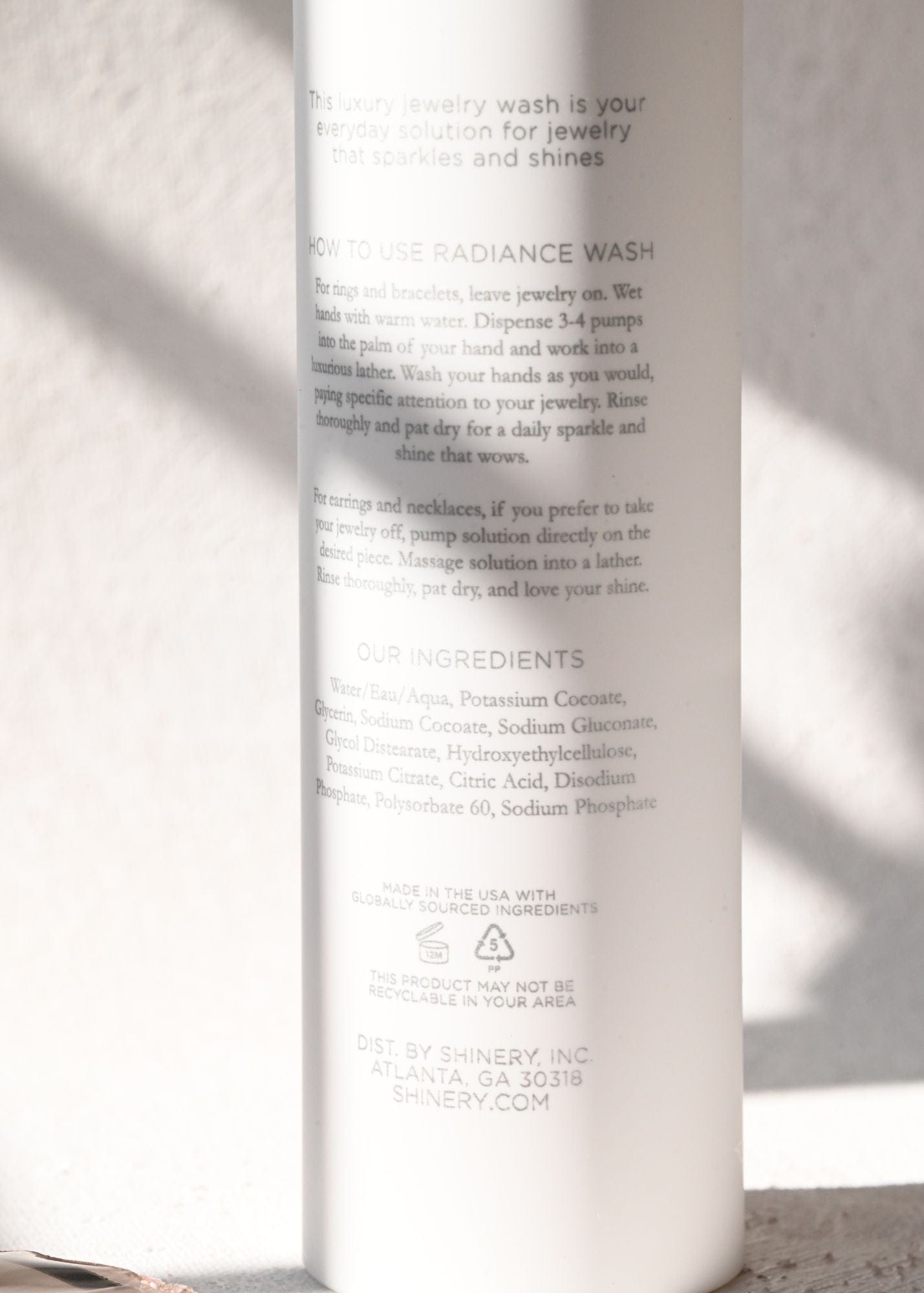 Jewelry Cleaner Shinery Radiance Wash