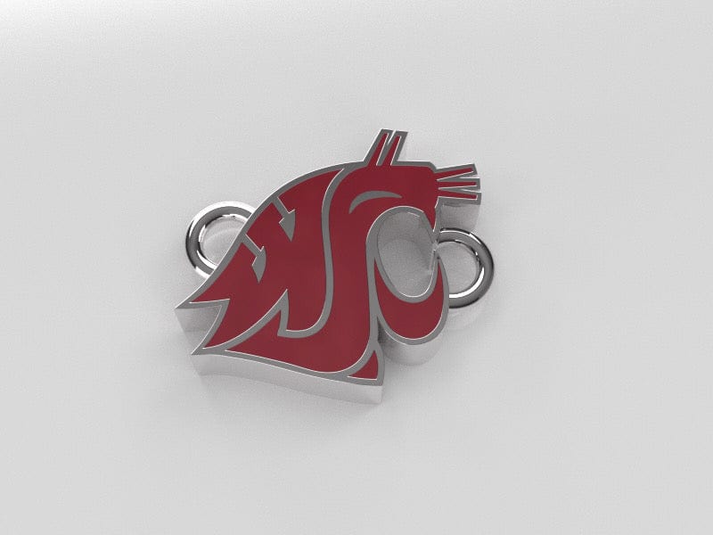 WSU Charm Pendant Necklace Classic Crimson