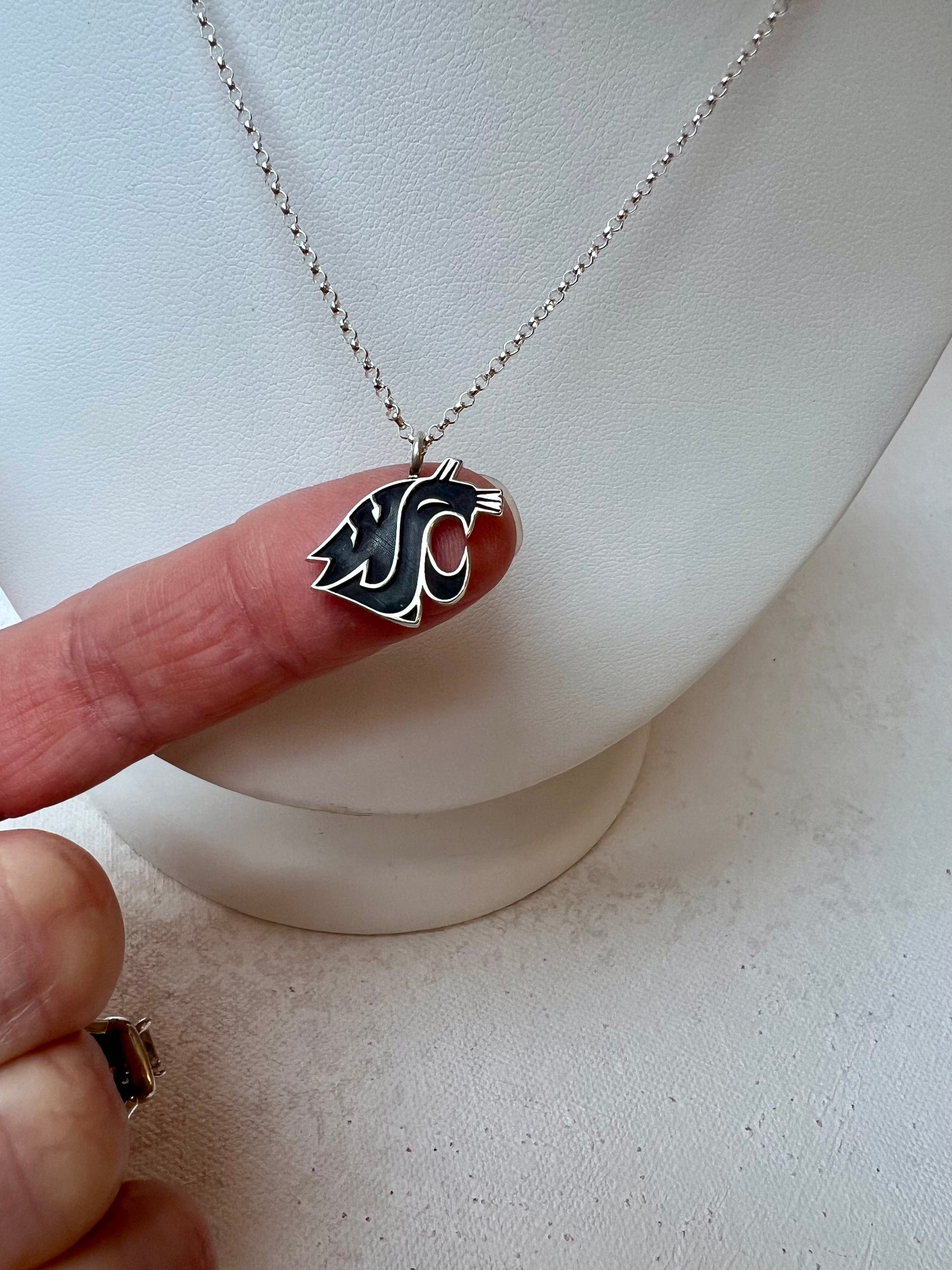 WSU XL Pendant Necklace Vintage Gray