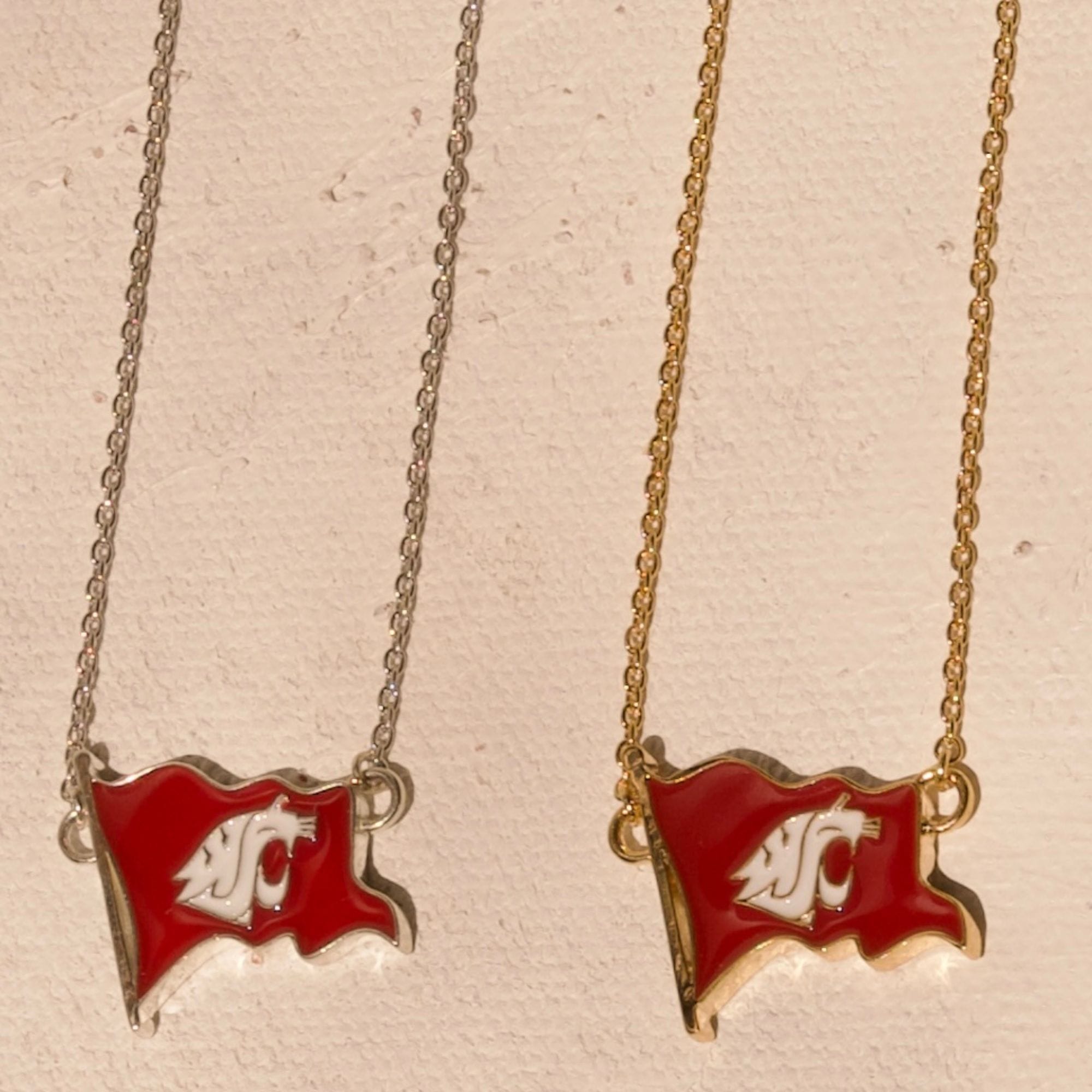 Ol' Crimson Flag Gold Necklace