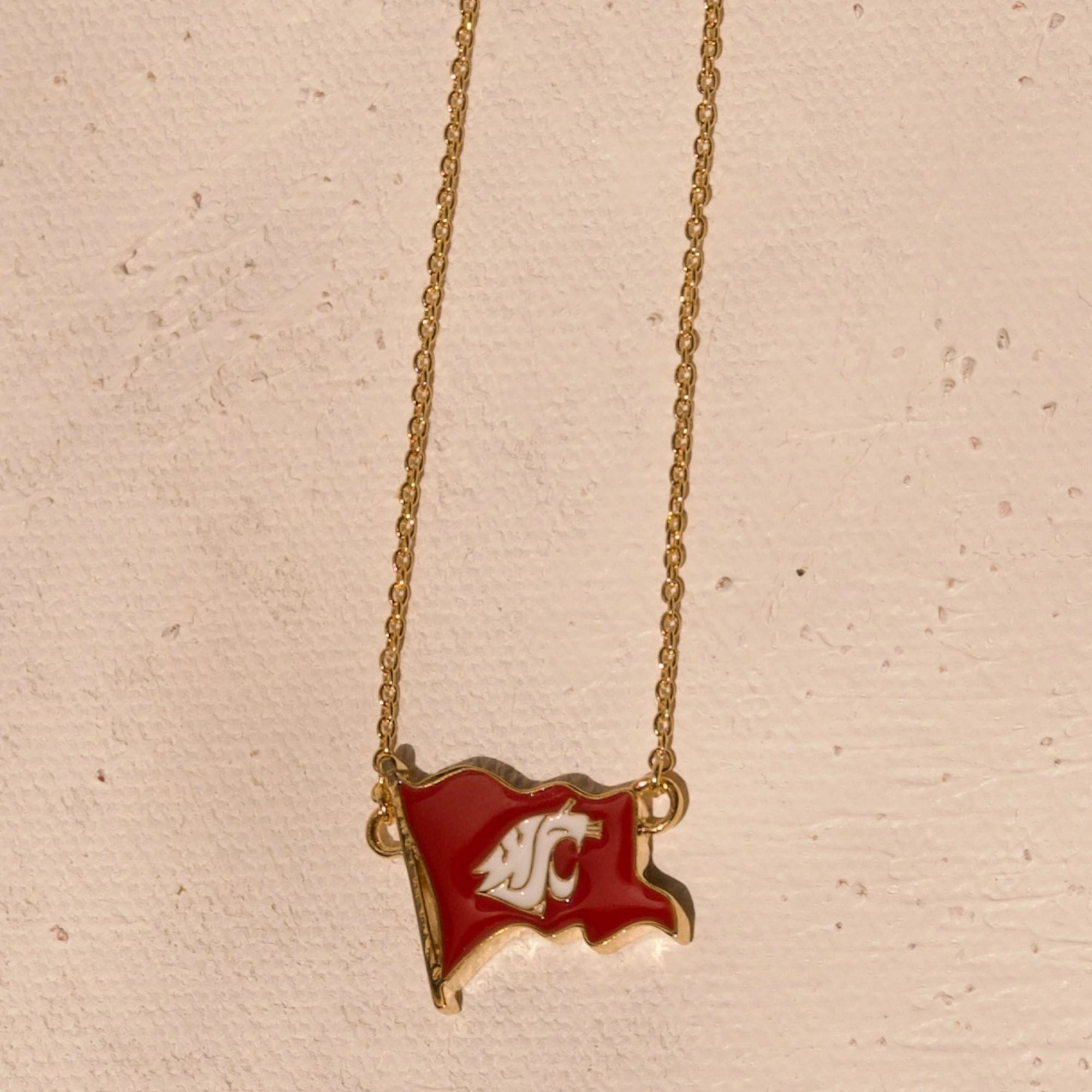 Ol' Crimson Flag Gold Necklace