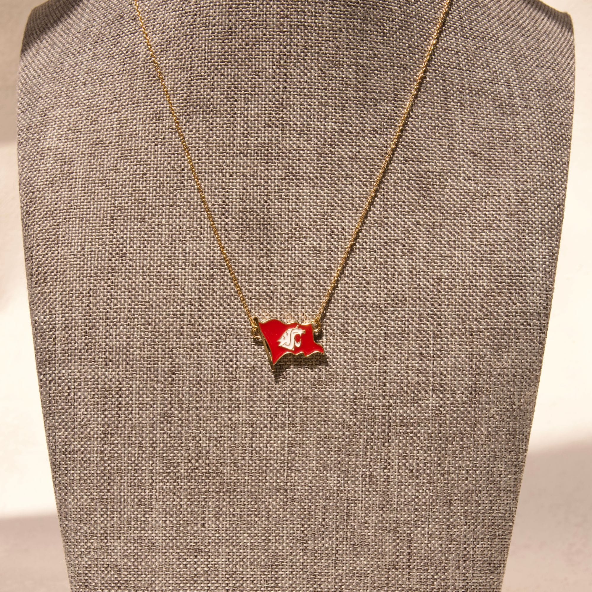 Ol' Crimson Flag Gold Necklace