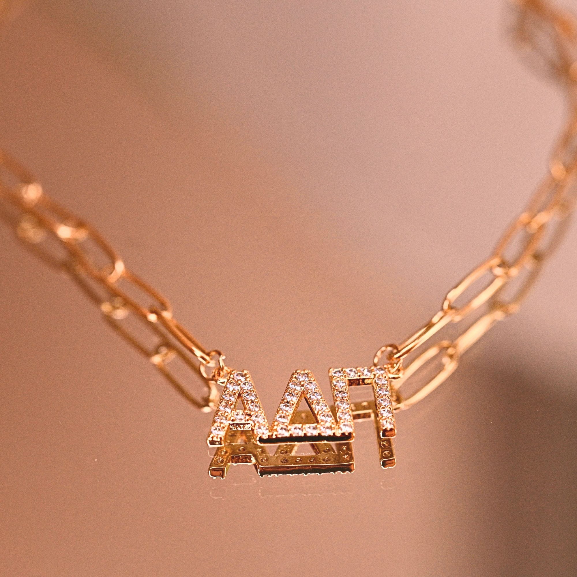 Rhinestone Alpha Delta Pi Necklace