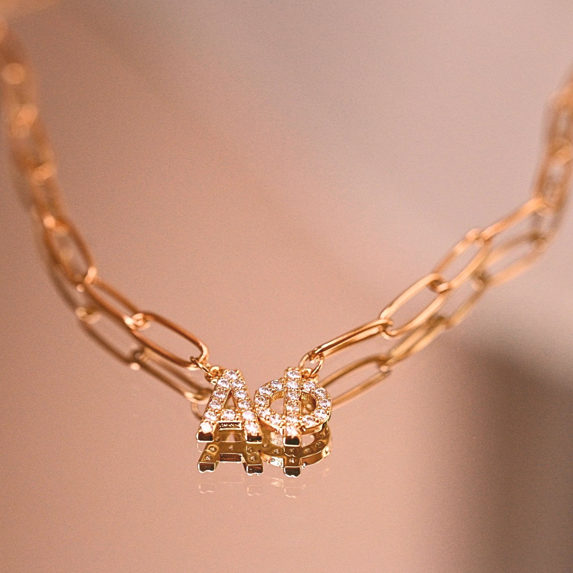 Rhinestone Alpha Phi Necklace