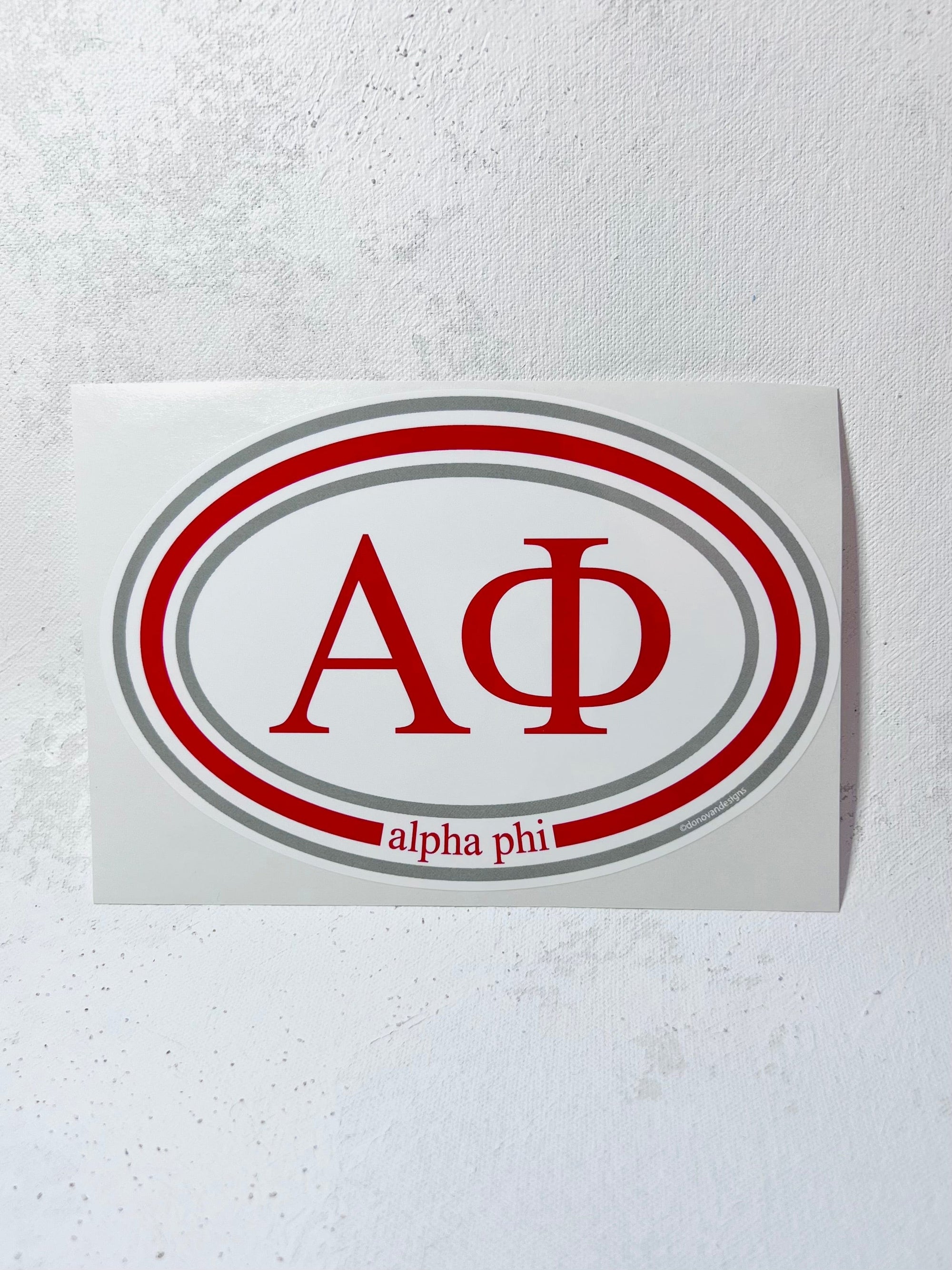 Alpha Phi Car Sticker