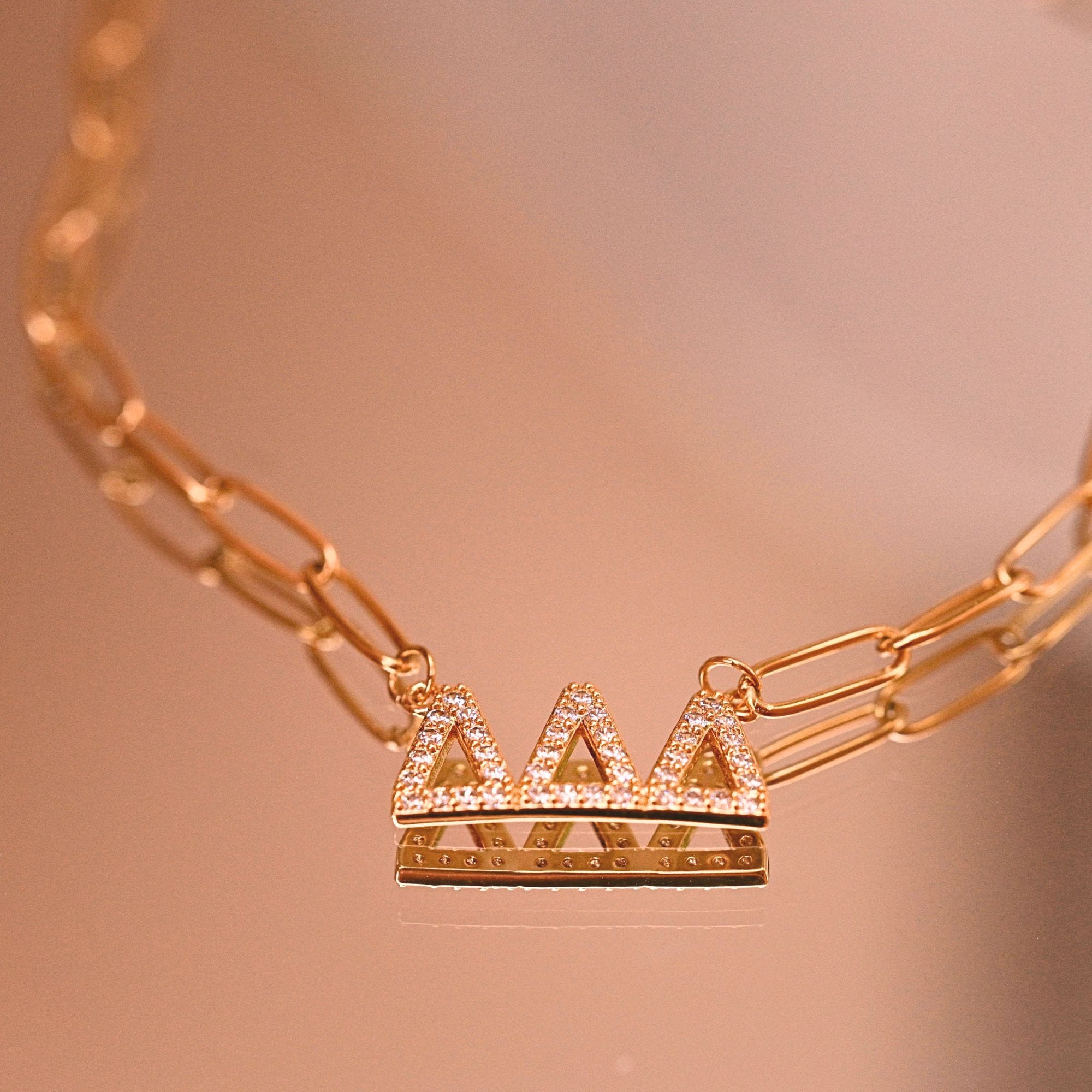Rhinestone Delta Delta Delta Necklace