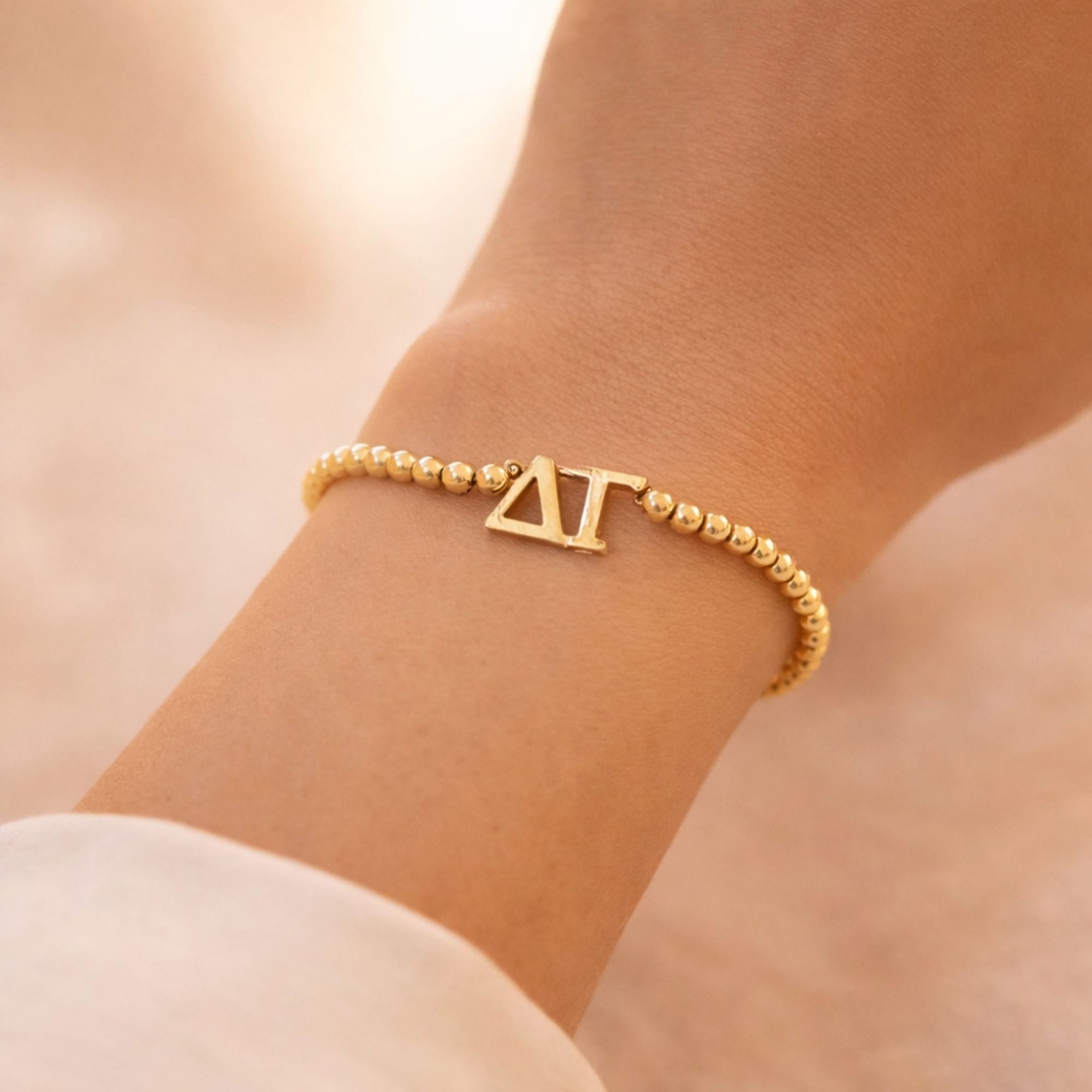 Delta Gamma Gold Beaded Bracelet