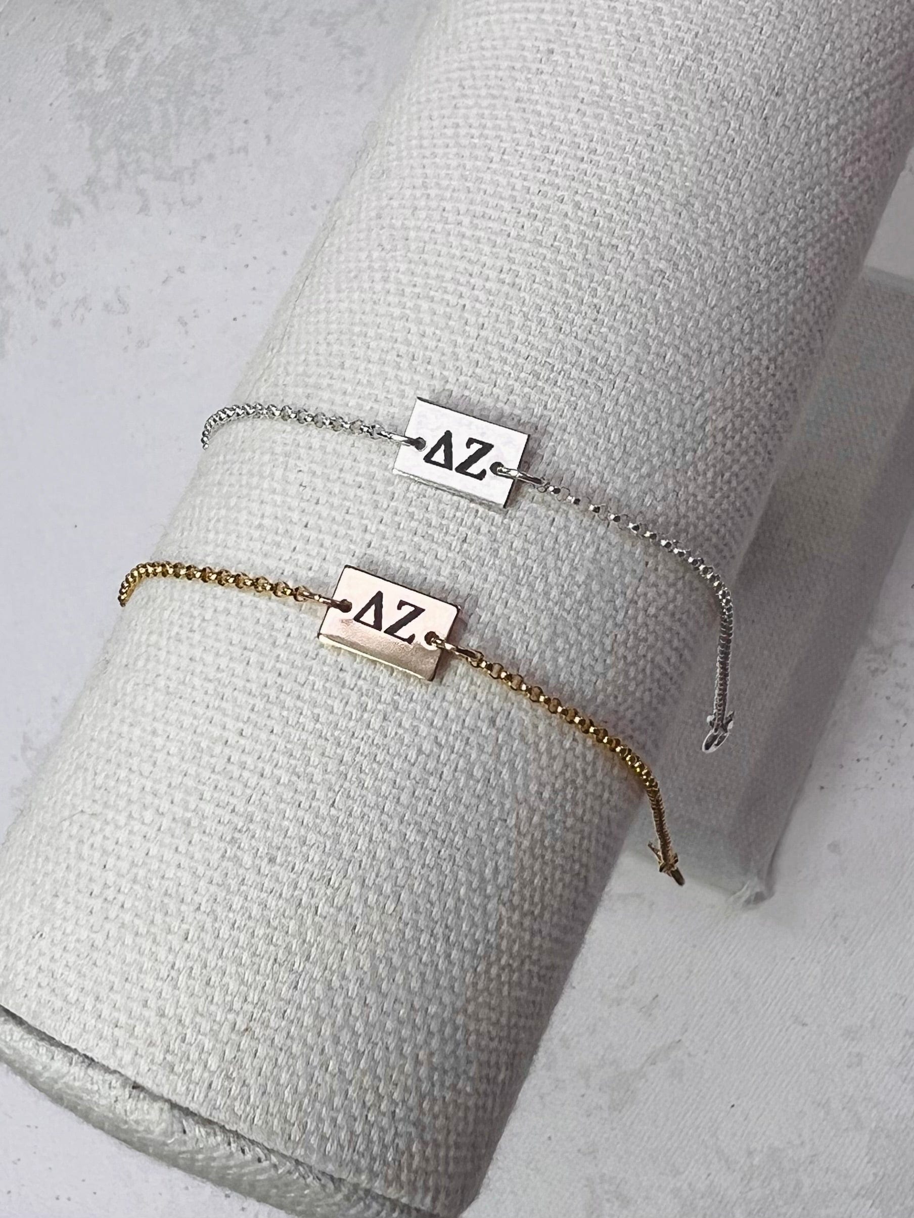Delta Zeta Engraved Charm Bracelet