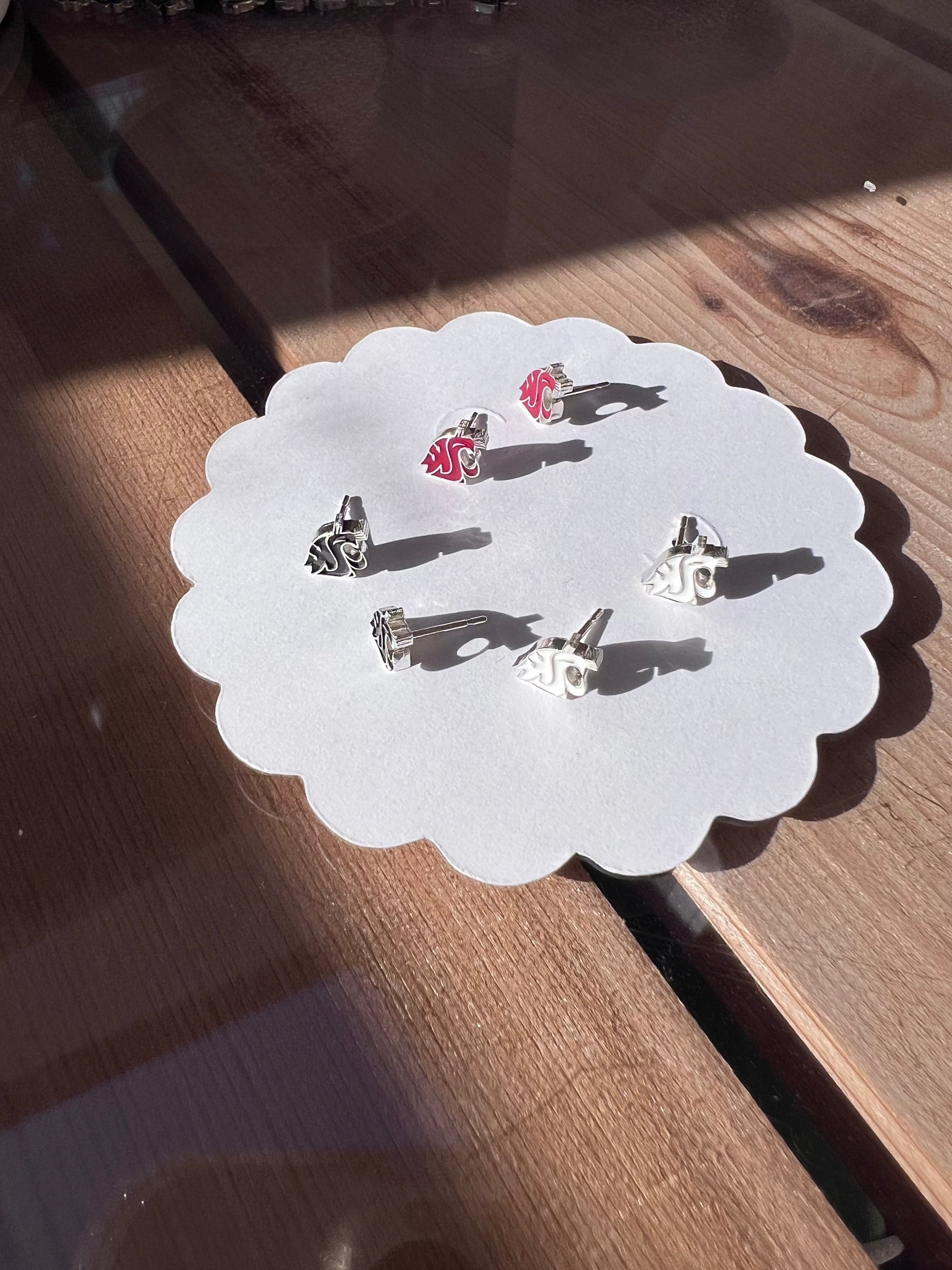 WSU Dainty Post Earrings