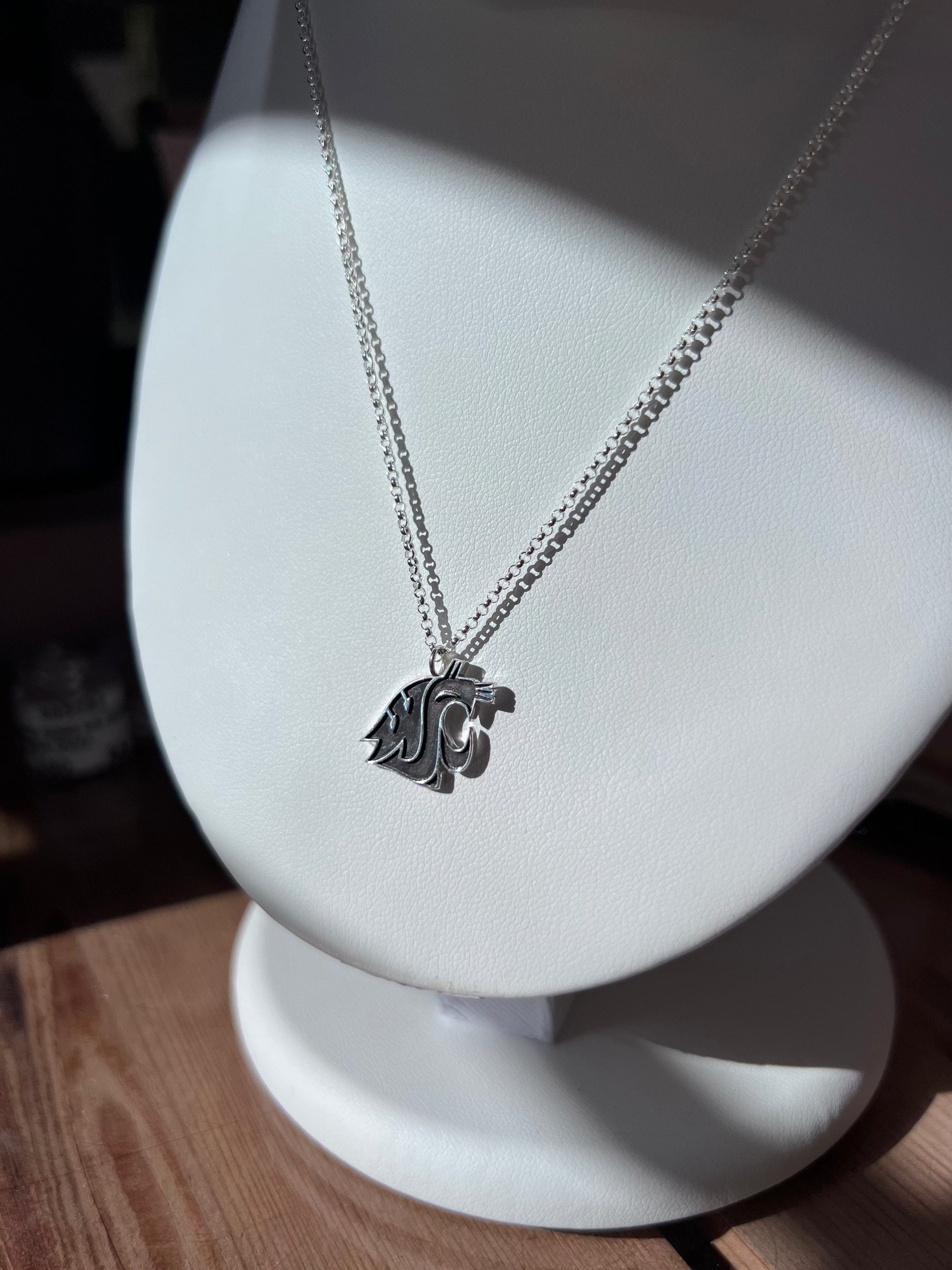 WSU XL Pendant Necklace Vintage Gray
