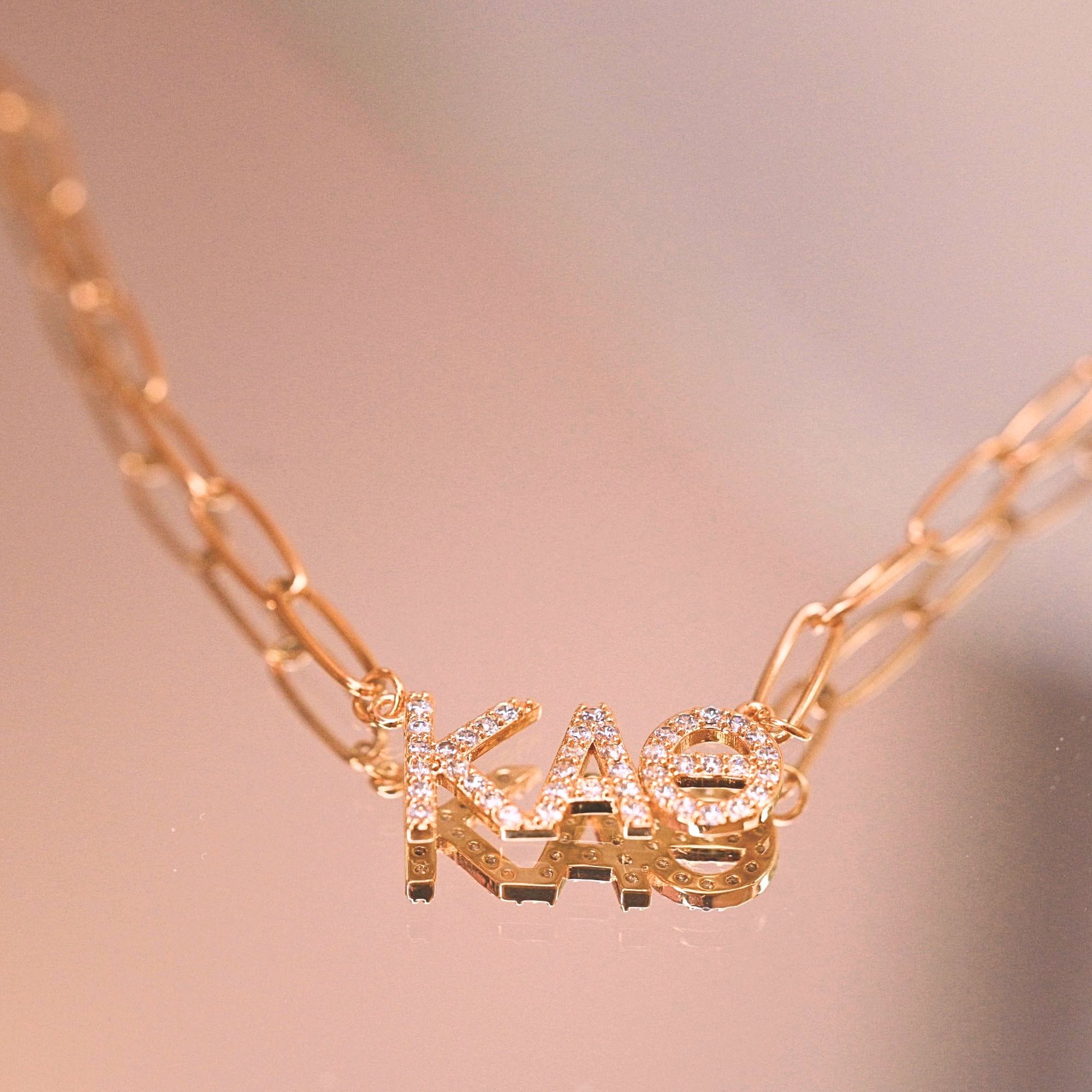 Rhinestone Kappa Alpha Theta Necklace