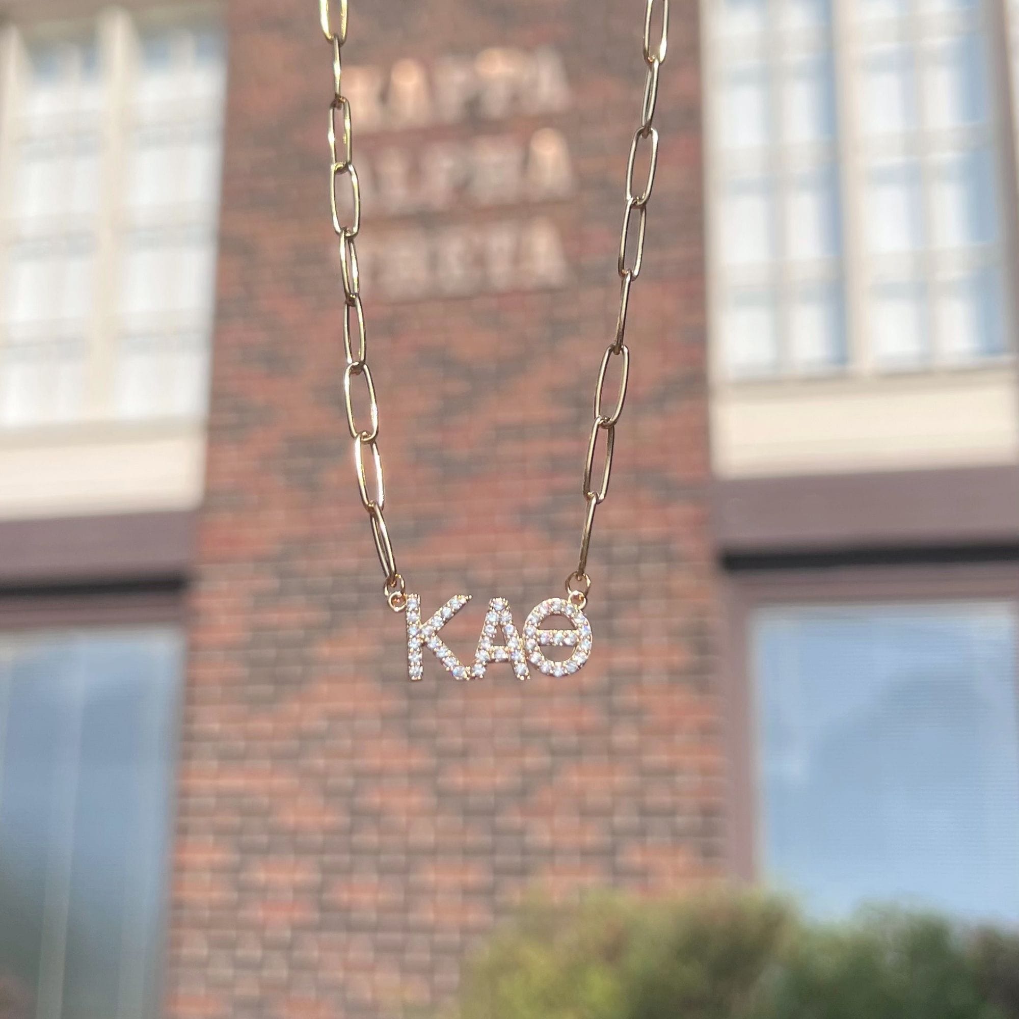 Rhinestone Kappa Alpha Theta Necklace