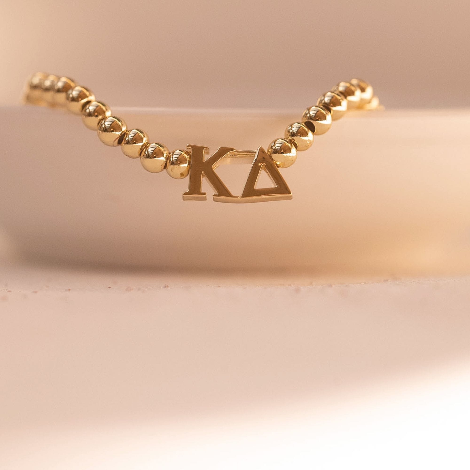 Kappa Delta Gold Beaded Bracelet