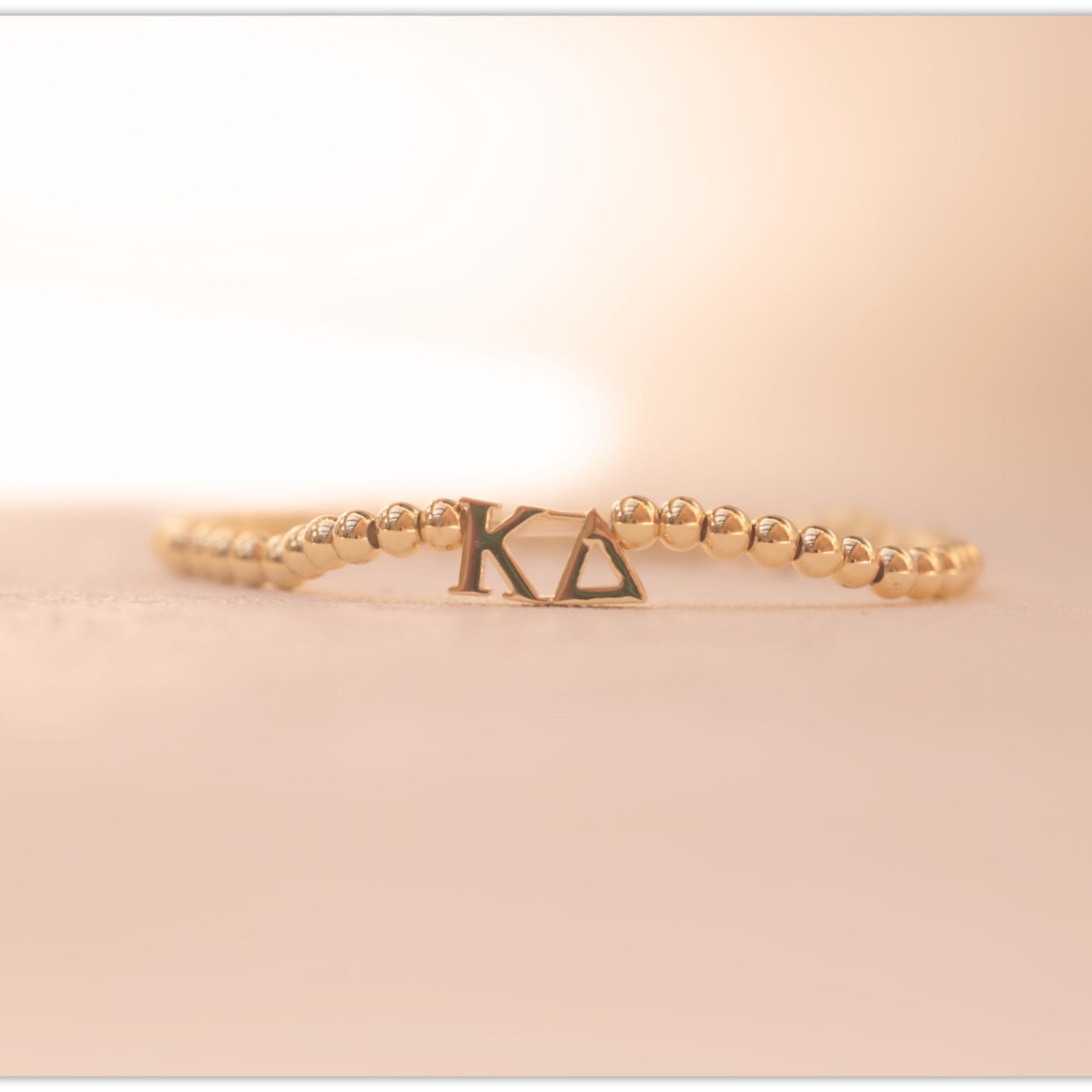 Kappa Delta Gold Beaded Bracelet