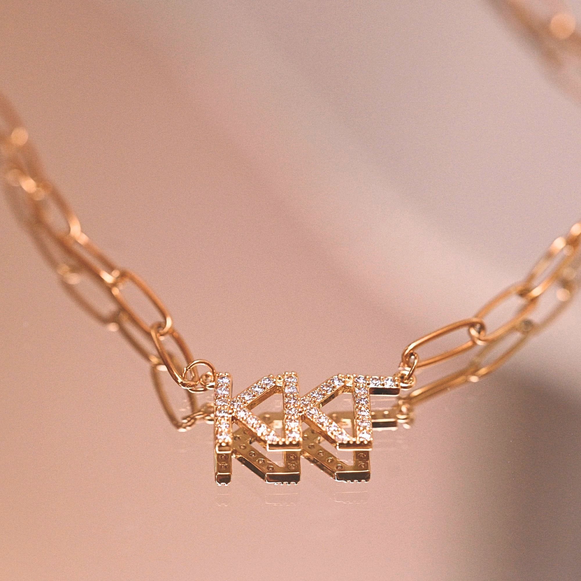 Rhinestone Kappa Kappa Gamma Necklace
