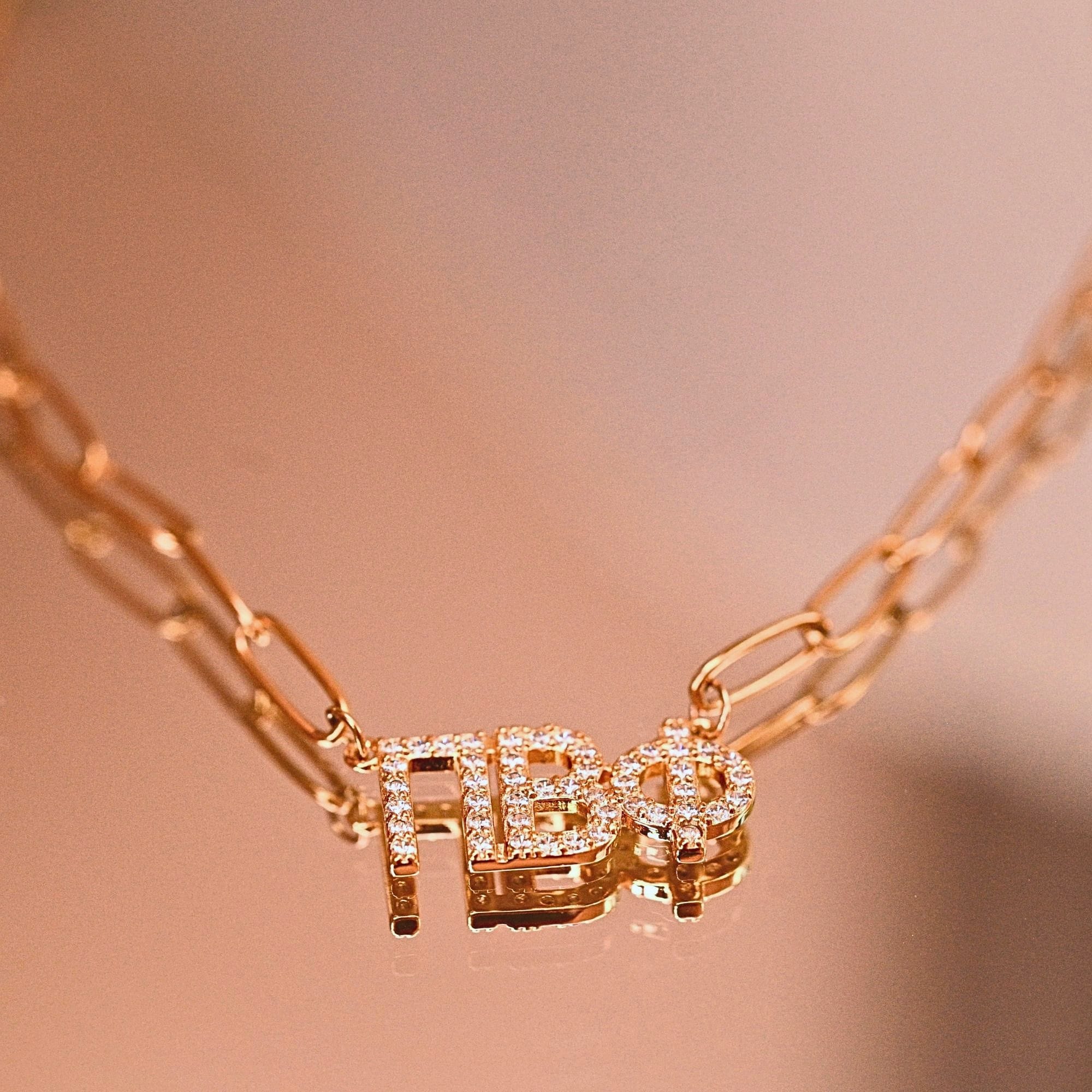 Rhinestone Pi Beta Phi Necklace