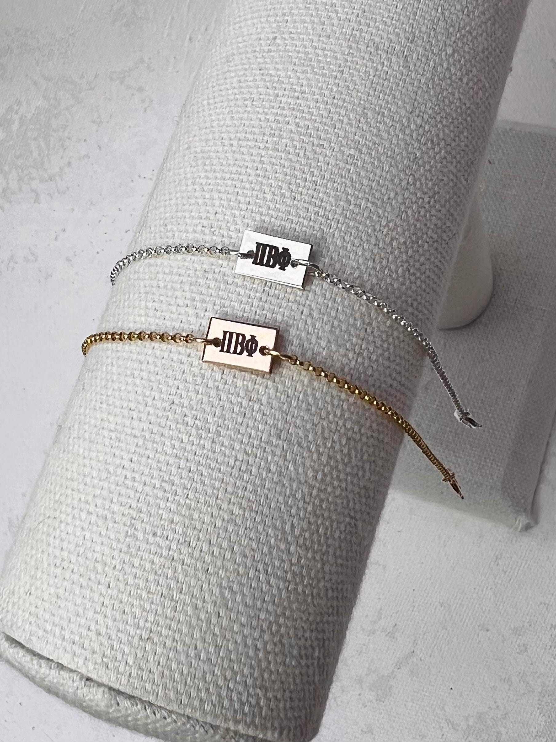 Pi Beta Phi Engraved Charm Bracelet