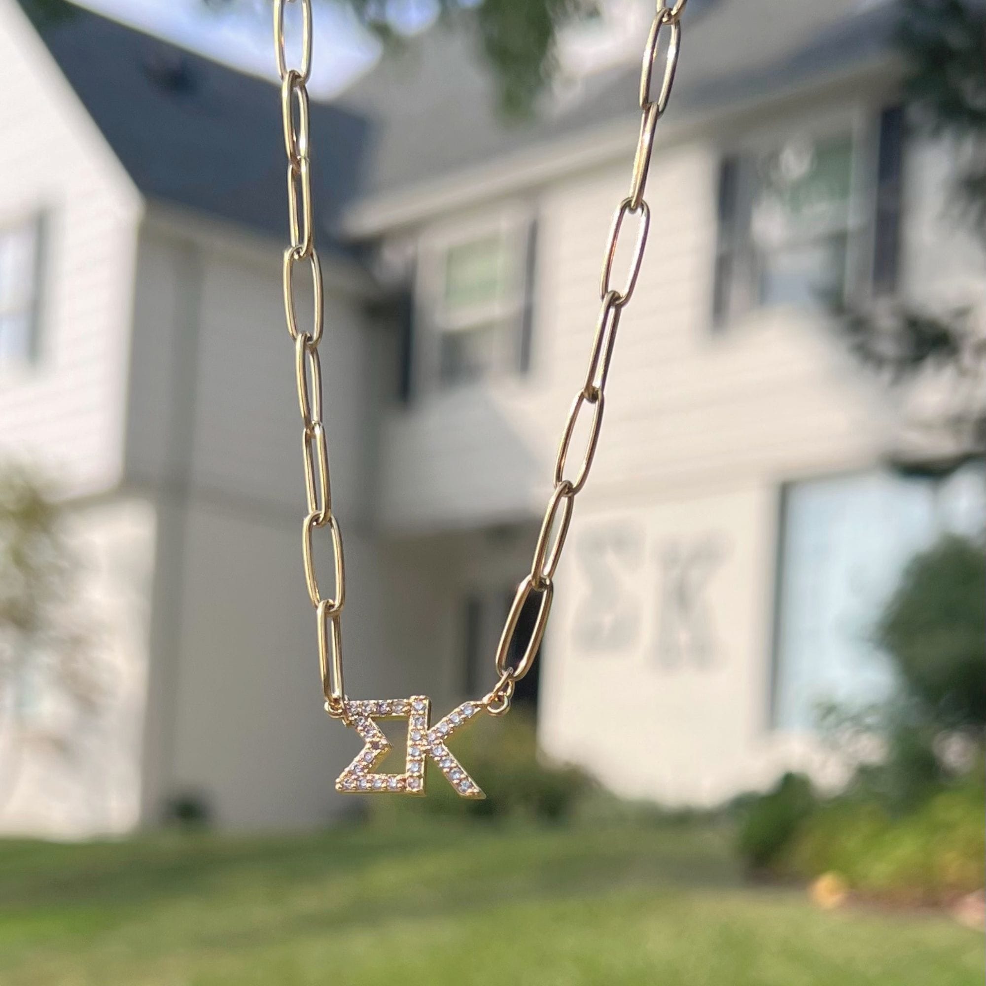 Rhinestone Sigma Kappa Necklace