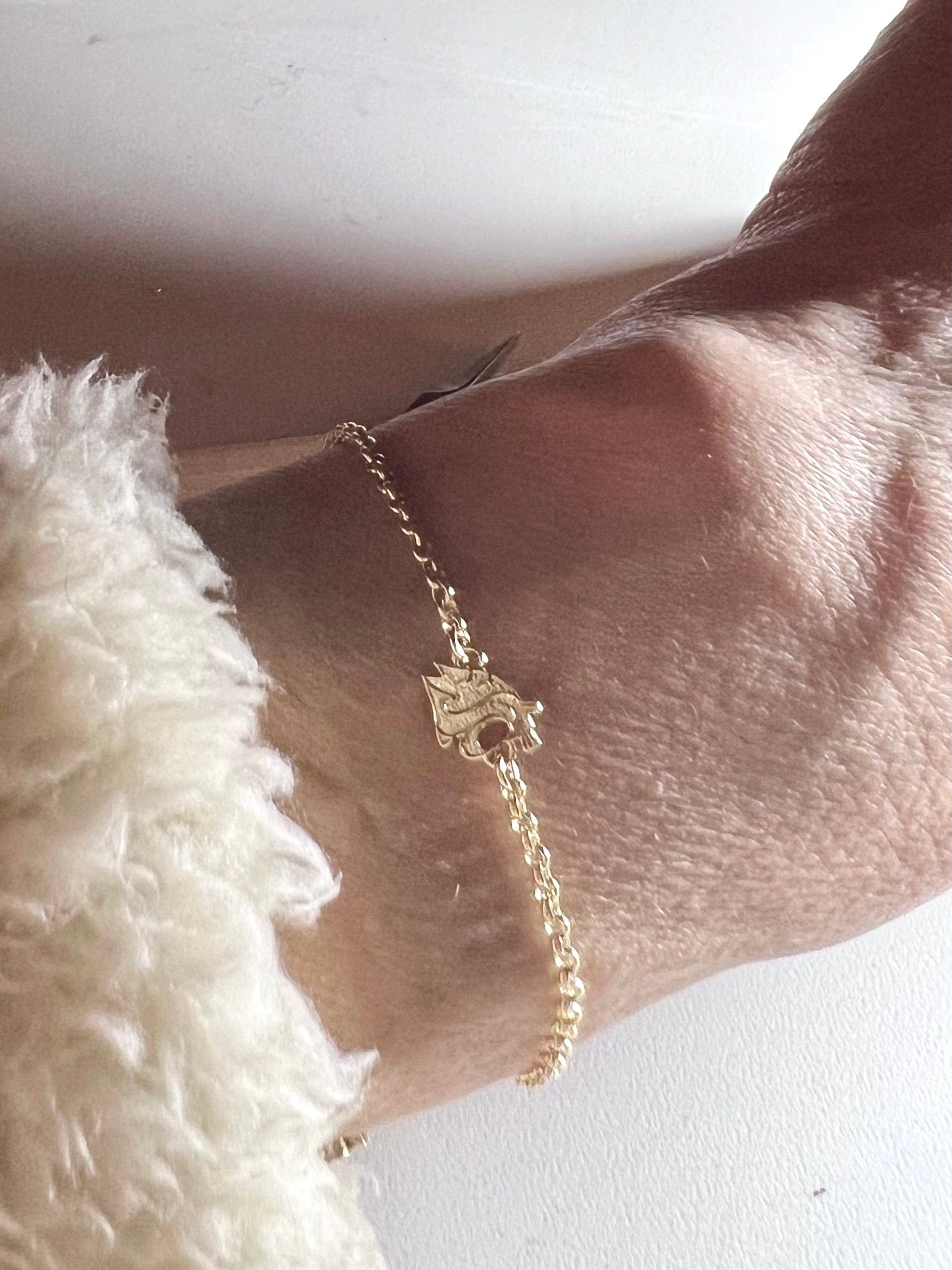 College Hill Gold WSU Charm Pendant Bracelet