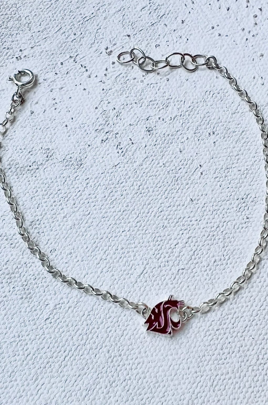 WSU Charm Pendant Bracelet Classic Crimson