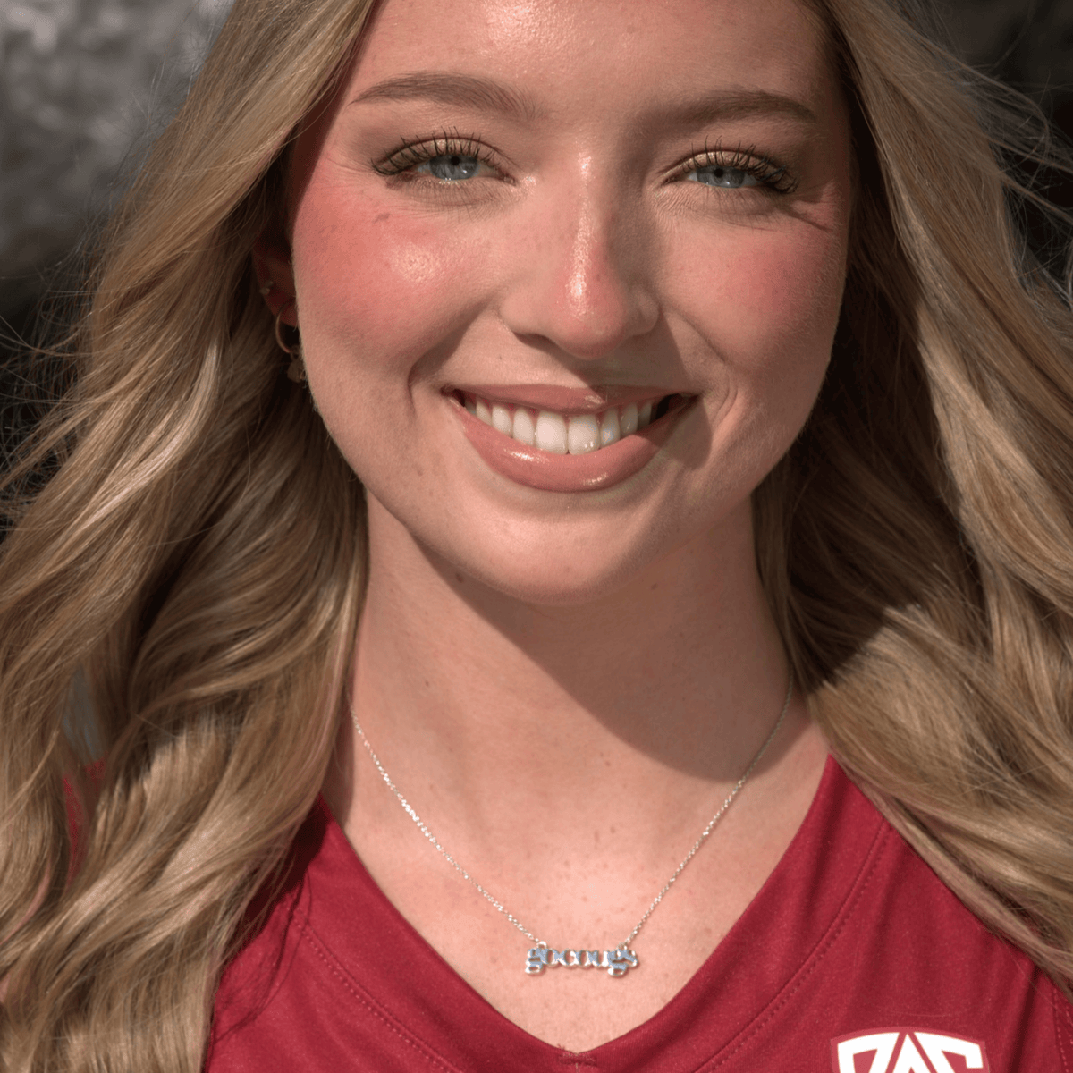 "Go Cougs" Silver Script Necklace