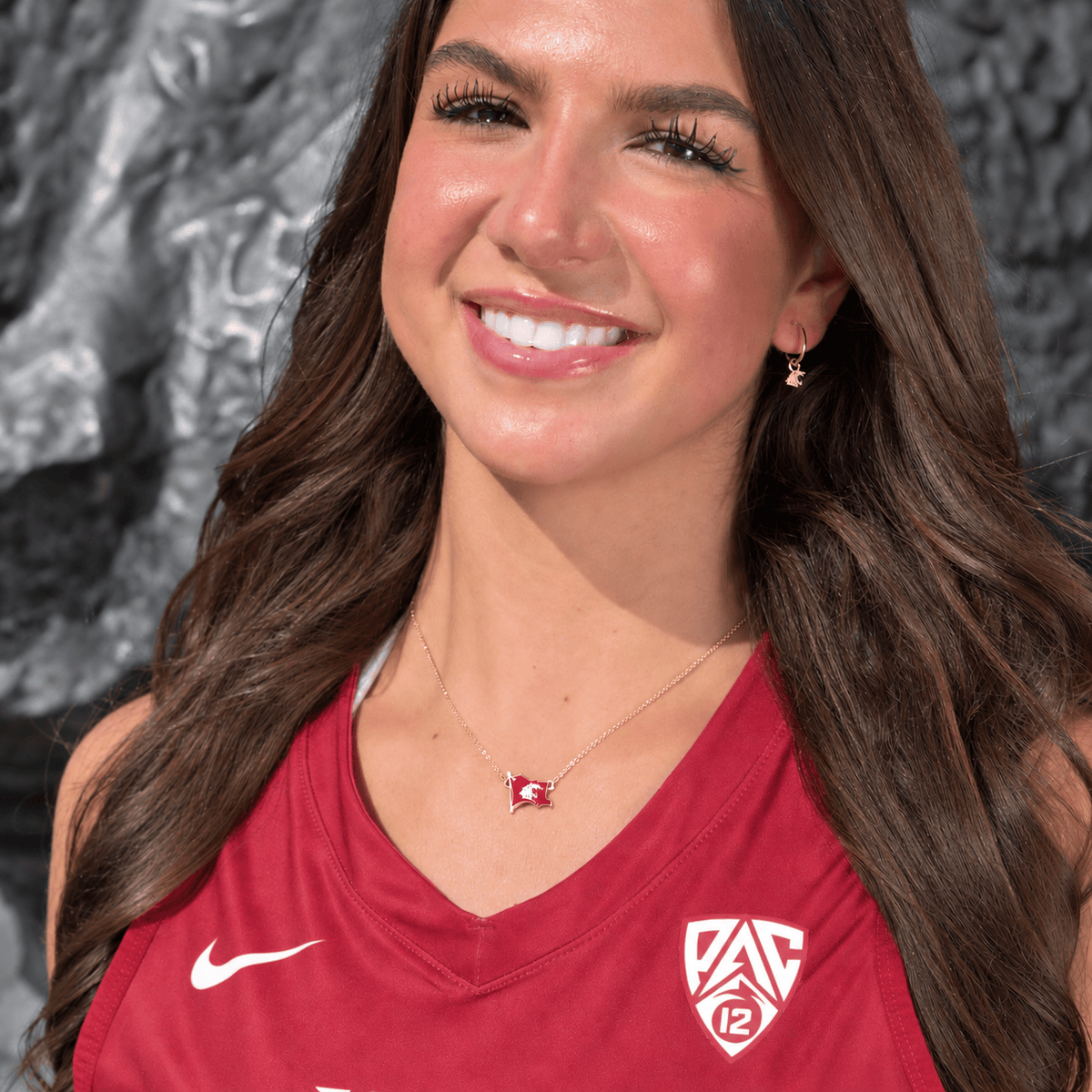 Ol' Crimson Flag Gold Necklace