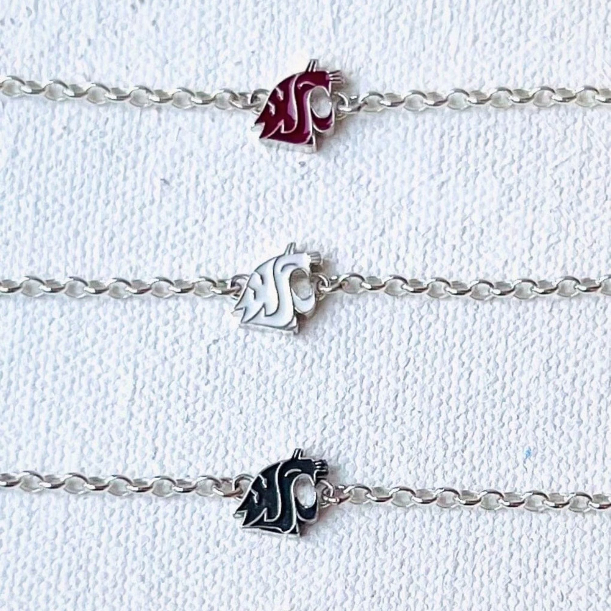 WSU Classic Crimson Charm Bracelet