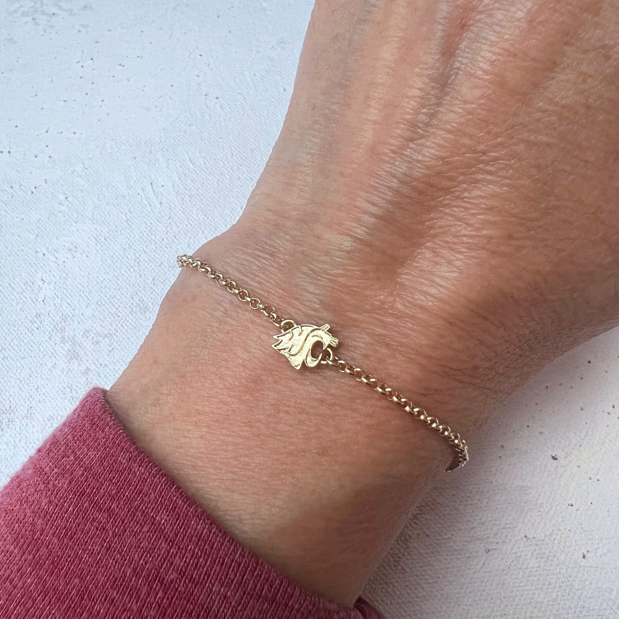 WSU Gold Charm Bracelet