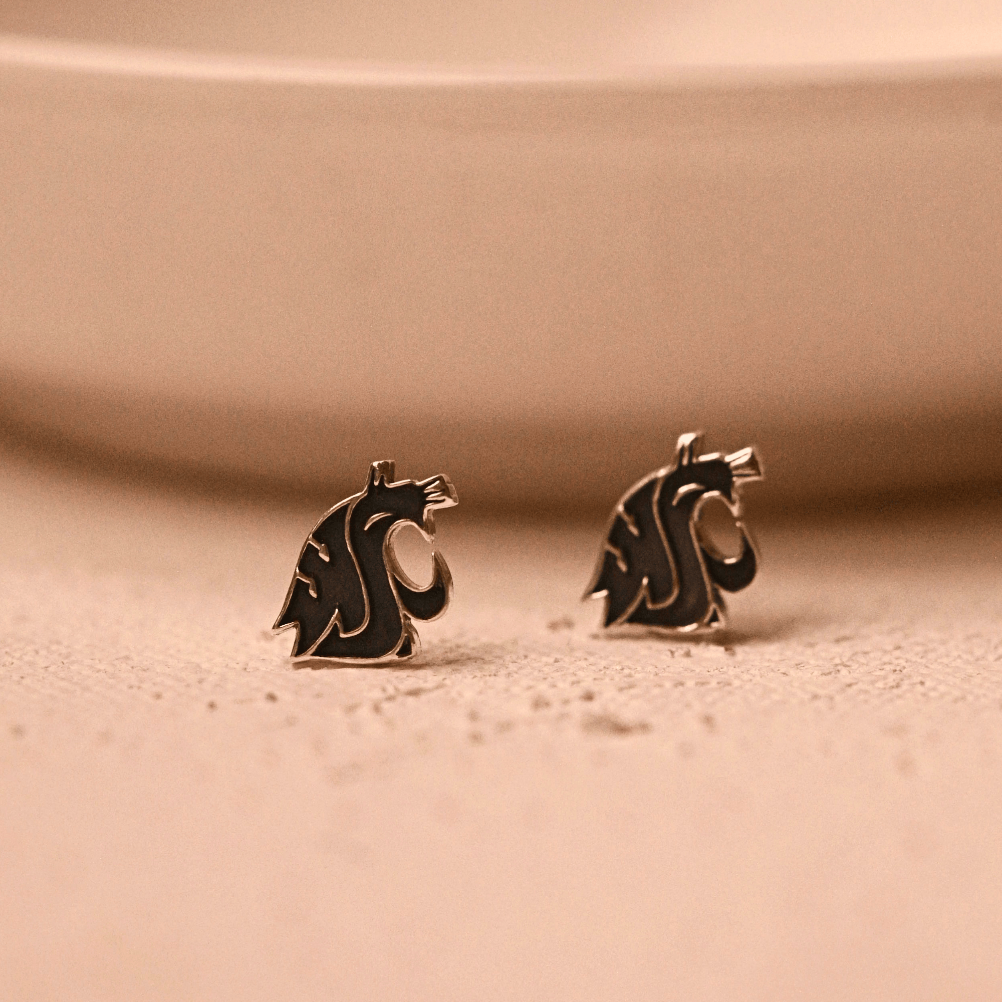 WSU College White Earrings (Copy)